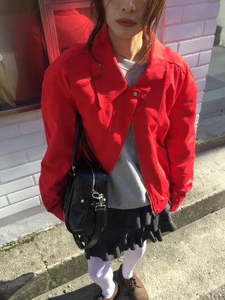 Vivid Red Basic Jacket