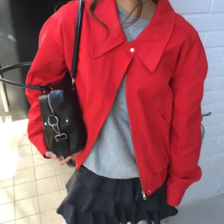 Vivid Red Basic Jacket