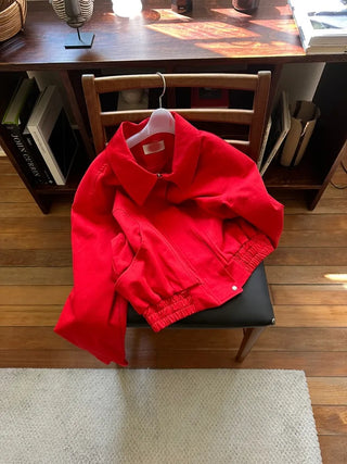 Vivid Red Basic Jacket