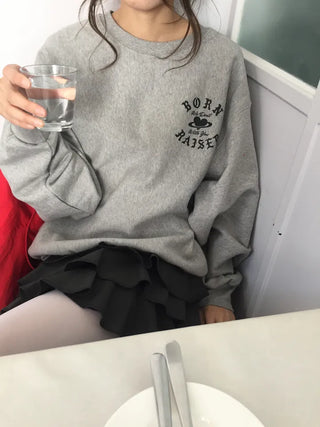 Delicate Fit Effortless Chic Sweatshirt - Aesthetic Mood Oversized Fit