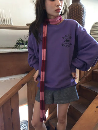 Delicate Fit Effortless Chic Sweatshirt - Aesthetic Mood Oversized Fit