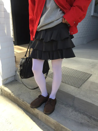 Sensual ruffle tiered mini skirt