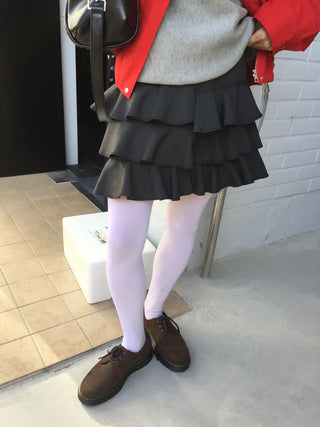 Sensual ruffle tiered mini skirt