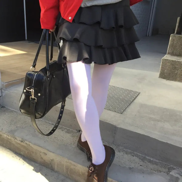 Sensual ruffle tiered mini skirt