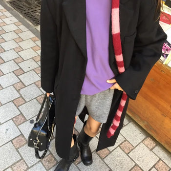 Sophisticated Black Long Coat  Sensible Winter Effortless Chic Look