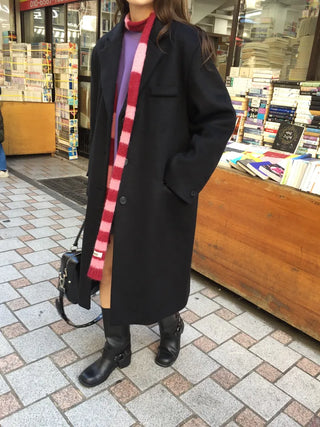 Sophisticated Black Long Coat  Sensible Winter Effortless Chic Look