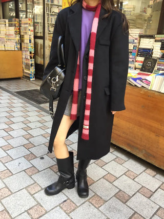 Sophisticated Black Long Coat  Sensible Winter Effortless Chic Look