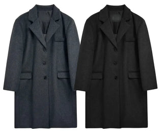 Sophisticated Black Long Coat  Sensible Winter Effortless Chic Look