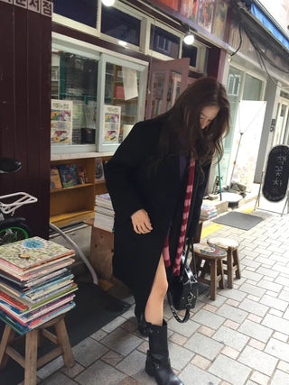 Sophisticated Black Long Coat  Sensible Winter Effortless Chic Look