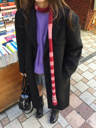 Sophisticated Black Long Coat  Sensible Winter Effortless Chic Look
