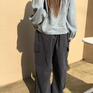 Loose Fit Cotton Elastic Waist Pants  Daily Wide Fit
