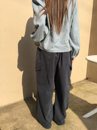 Loose Fit Cotton Elastic Waist Pants  Daily Wide Fit