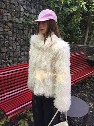 Soft fur jacket  Fluffy winter mood short coat