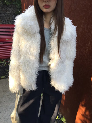 Soft fur jacket  Fluffy winter mood short coat