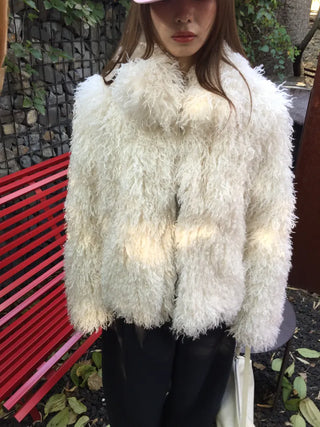 Soft fur jacket  Fluffy winter mood short coat