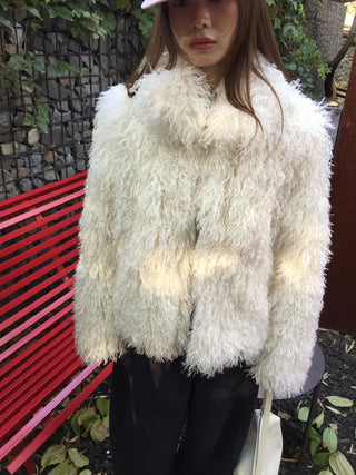 Soft fur jacket  Fluffy winter mood short coat