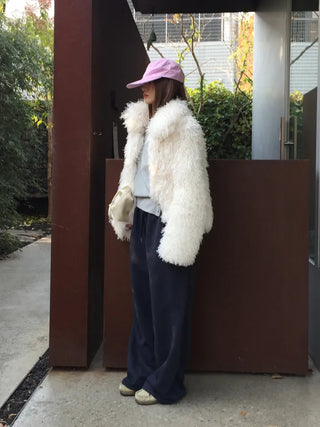 Soft fur jacket  Fluffy winter mood short coat