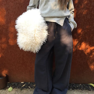 Long Wide Elastic Waist Pants  Comfortable Daily Fit