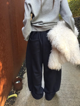 Long Wide Elastic Waist Pants  Comfortable Daily Fit