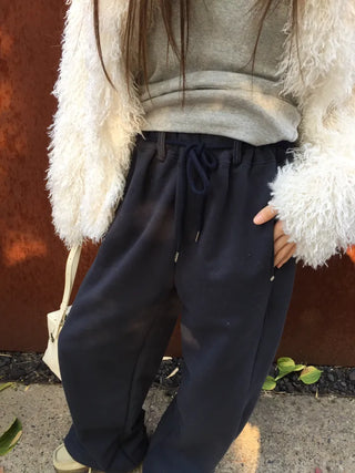 Long Wide Elastic Waist Pants  Comfortable Daily Fit