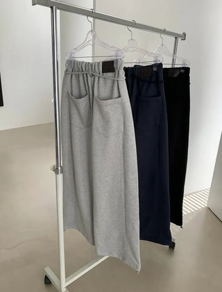 Long Wide Elastic Waist Pants  Comfortable Daily Fit