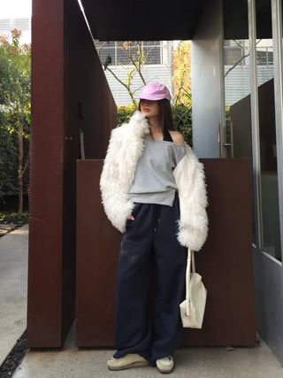 Long Wide Elastic Waist Pants  Comfortable Daily Fit