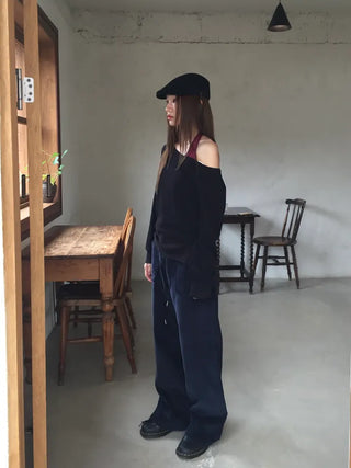 Effortless chic vibe  Off-shoulder layered top
