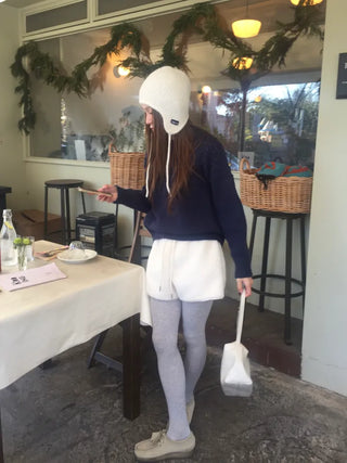 Cozy, fluffy sherpa shorts Winter daily effortless chic look