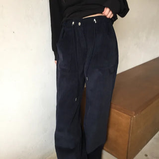 Hip corduroy wide-leg pants Street style effortless chic daily look