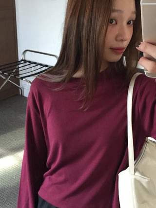 Accent Color WineGray Daily Crop Top