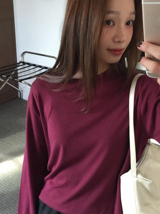Accent Color WineGray Daily Crop Top