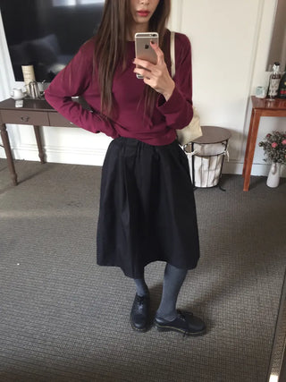 Accent Color WineGray Daily Crop Top