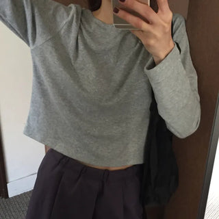 Accent Color WineGray Daily Crop Top