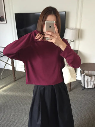 Accent Color WineGray Daily Crop Top