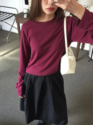 Accent Color WineGray Daily Crop Top