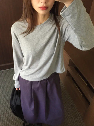 Accent Color WineGray Daily Crop Top