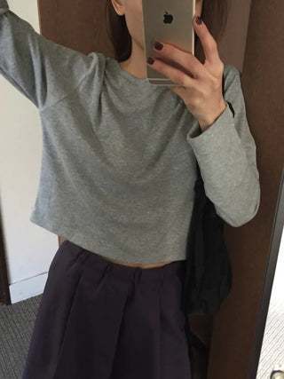 Accent Color WineGray Daily Crop Top