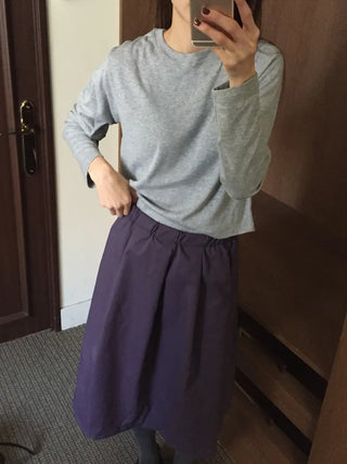 Accent Color WineGray Daily Crop Top