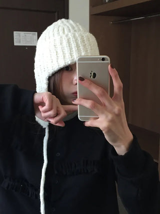 Cozy Knit Earflap Hat  – Winter Essential for a Casual Chic