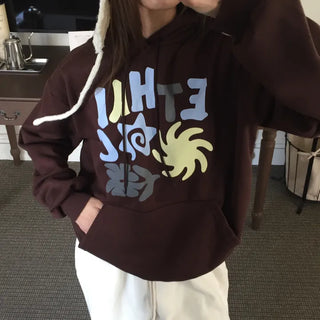 Cozy Fleece-Lined Graphic Hoodie