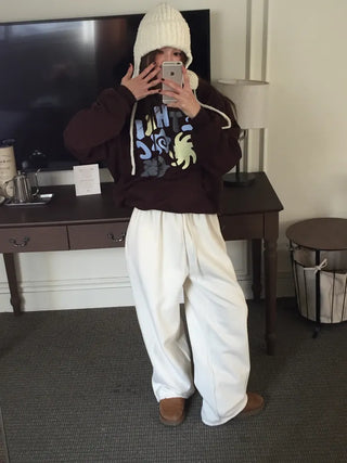 Cozy Fleece-Lined Graphic Hoodie