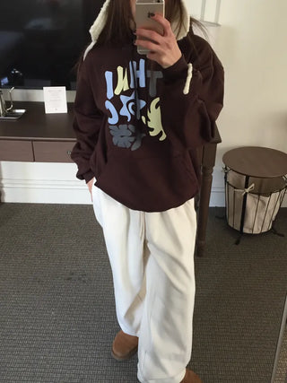 Cozy Fleece-Lined Graphic Hoodie