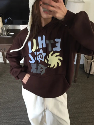 Cozy Fleece-Lined Graphic Hoodie