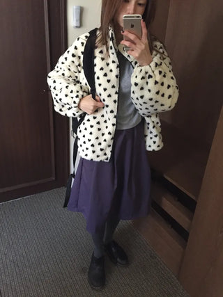 Cozy Heart Sherpa Zip-up