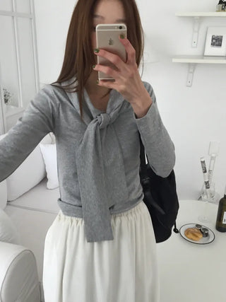 Sensual fit off-shoulder long sleeve