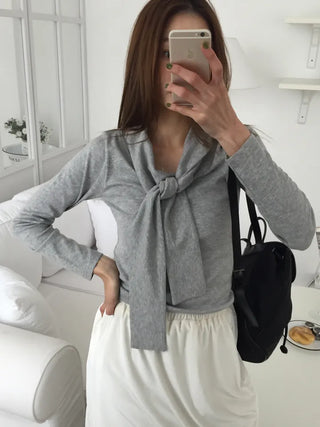 Sensual fit off-shoulder long sleeve