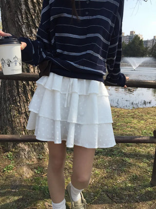 Floral Tiered Mini Skirt