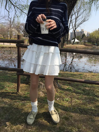 Floral Tiered Mini Skirt