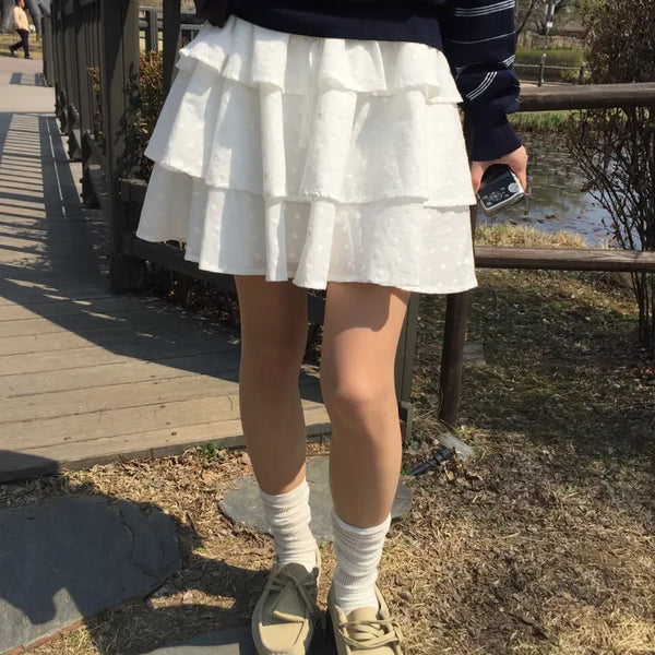 Floral Tiered Mini Skirt