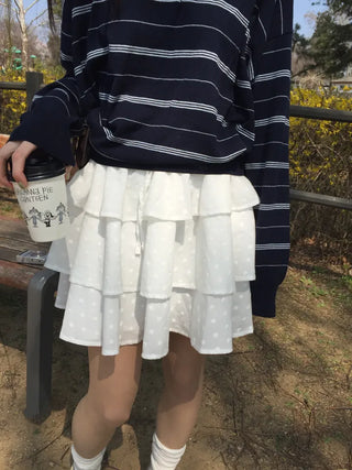 Floral Tiered Mini Skirt